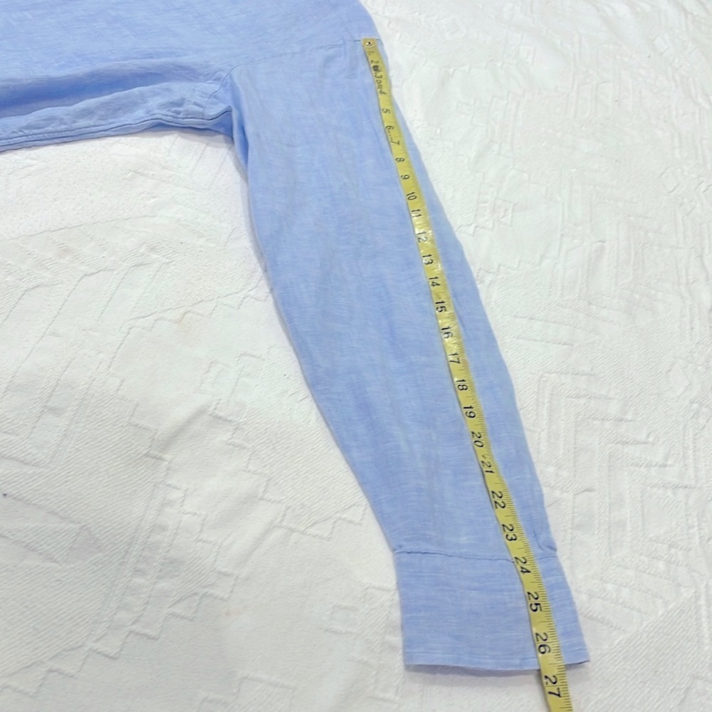 Men’s Linen CREMIEUX Classics Button Up Dress Shirt Light Blue Size X-Large - Picture 12 of 12